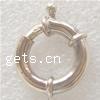 Broche de anillo de primavera de plata del rey, plata de ley 925, chapado, más colores para la opción, 18mm, Vendido por UD