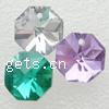Imitation CRYSTALLIZED™ Crystal Pendants, Octagon, faceted Approx 2mm 