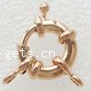 Brass Spring Ring Clasp, Donut, plated Approx 4mm 