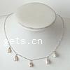 Collar de perlas de plata esterlina, plata de ley 925, chapado en platina real, con perla, 7x13mm, longitud:aproximado 16 Inch, Vendido por Sarta