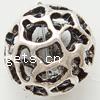 Zinc Alloy Hollow Beads, Round, plated Approx 2.5mm 