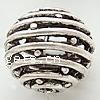 Zinc Alloy Hollow Beads, Drum, plated Approx 2.5mm 