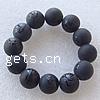 Wrist Mala, Black Agate, frosted, 18mm Approx 2mm .5 Inch, Approx 