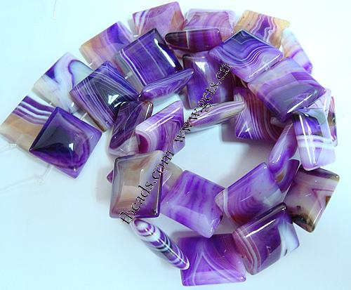 Natural Lace Agate Beads, Square, more sizes for choice, purple, Grade AAA, Hole:Approx 1.5-2mm, Length:Approx 16 Inch, Sold By Strand