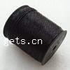 Waxed Nylon Cord, Column, South Korea Imported, black, 1.5mm 