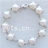 Pearl Sterling Silver Bracelets, perle d'eau douce cultivée, avec argent sterling 925 pouce, Vendu par brin
