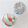 Émail Zinc Alloy European Beads, alliage de zinc, tambour, émail & grand trou, plus de couleurs à choisir Environ 5.5mm, Vendu par PC