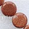 Goldstone Beads, Flat Round Approx 1mm Inch 