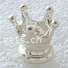 Perles European en alliage de zinc, couronne, Placage, sans filetage, plus de couleurs à choisir Environ 4.5mm, Vendu par PC