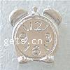 Sterling Silver European Beads, 925 Sterling Silver, Clock, plated, without troll Approx 5mm 