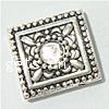 Zinc Alloy Cabochon, Square, plated nickel, lead & cadmium free Approx 1.5mm 