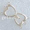 Sterling Silver Hook and Eye Clasp, 925 Sterling Silver, Heart, plated Approx 1.5mm 