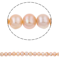 Potato Cultured Freshwater Pearl Beads, natural, pink, 9-10mm Approx 0.8mm Approx 15 Inch 