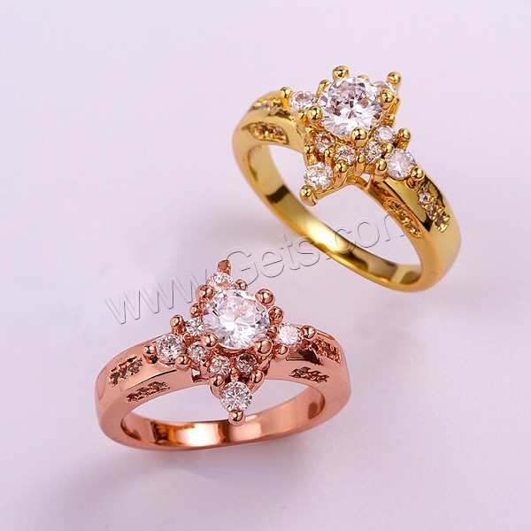 Brass, plated, different size for choice & with cubic zirconia, more colors for choice, 14mm, Sold By PC