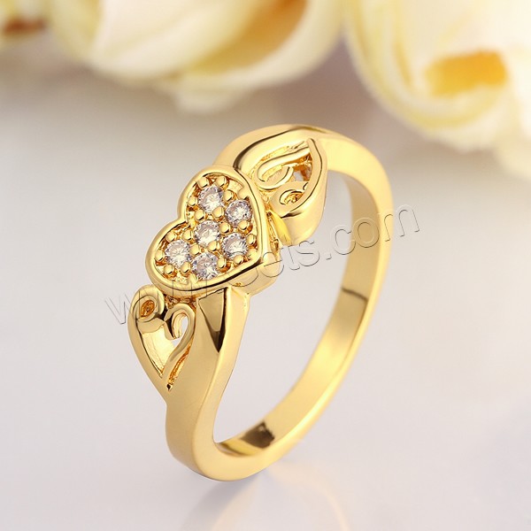 Brass, Heart, plated, different size for choice & micro pave cubic zirconia, more colors for choice, 7mm, Sold By PC