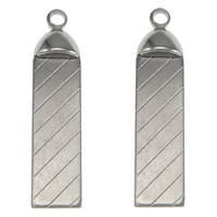 Stainless Steel Pendant Setting, Rectangle, original color Approx 3mm, Inner Approx 