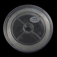 Fil élastique, avec bobine plastique, Plat rond, importé de Japon, blanc, 0.8mm, Environ Vendu par PC