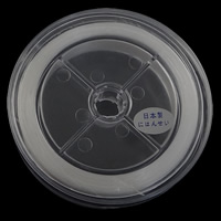 Fil élastique, avec bobine plastique, Plat rond, importé de Japon, blanc, 0.6mm Vendu par PC