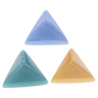 Porzellan Cabochon, Dreieck, glänzend & flache Rückseite, keine, 10x5mm, 1000PCs/Tasche, verkauft von Tasche