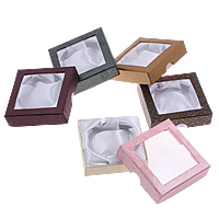 Boîtes à bracelet en carton, avec ruban de satin, cadre, modèles différents pour le choix Vendu par PC