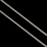 Cadena de la joyería de plata esterlina, plata de ley 925, giro oval, 2x1.5x0.8mm, aproximado 22m/Grupo, Vendido por Grupo