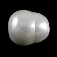 Moitié forés perles de coquillage de mer du Sud, coquille de mer du sud, ovale, semi-foré, blanc Environ 1.2mm, Vendu par PC