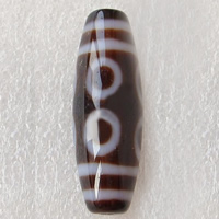 Natural Tibetan Agate Dzi Beads, Oval, eight-eyed & textured, Grade AAA Approx 2mm 