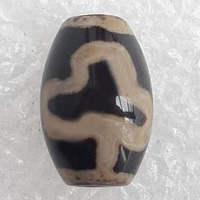 Natural Tibetan Agate Dzi Beads, Oval Approx 2mm 