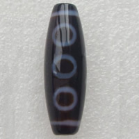 Natürliche Tibetan Achat Dzi Perlen, oval, dessiniert, Grad AAA, 12x38mm, Bohrung:ca. 2mm, verkauft von PC