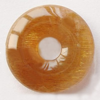 Piedra de Sol colgante, Donut, Champaña, 20x20x4mm, agujero:aproximado 5mm, Vendido por UD