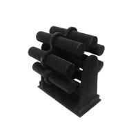 Baumwollsamt Armbandständer, mit Holz, Rack, schwarz, 365x300x280mm, verkauft von PC