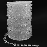 Mode Perlen Strang, Acryl, mit Kunststoffspule, transparent & verschiedene Größen vorhanden & facettierte, klar, 10x4mm, ca. 30m/Spule, verkauft von Spule