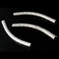 Messing Rohr Perlen, plattiert, keine, 25x2mm, Bohrung:ca. 1mm, 1000PCs/Tasche, verkauft von Tasche