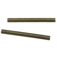 Brass Tube Beads, plated, smooth 