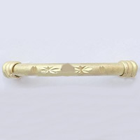 Messing Rohr Perlen, plattiert, Blume Schnitt, keine, 46x4mm, Bohrung:ca. 3mm, verkauft von PC