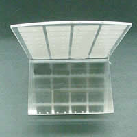 présentoir de boucle d'oreille acrylique, verre organique, rectangle, transparent Vendu par PC