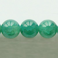 Abalorios de Ágata Verde, Esférico, diverso tamaño para la opción, agujero:aproximado 1-1.5mm, longitud:aproximado 15.5 Inch, Vendido por Sarta[