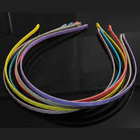 Hair Bands, Iron, with Non-woven Fabrics nickel, lead & cadmium free, 5mm 