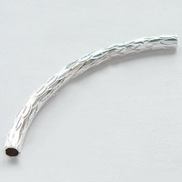 Messing Rohr Perlen, plattiert, keine, 49.5x2.5mm, Bohrung:ca. 2mm, 3000PCs/Tasche, verkauft von Tasche