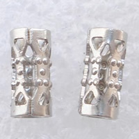 Brass Tube Beads, plated, hollow 