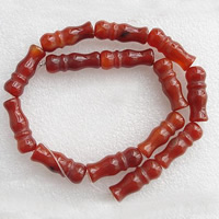 Natural Red Agate Beads, Vase .7 Inch 