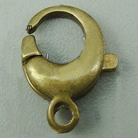 Brass Lobster Claw Clasp, Oval, plated Approx 1.8mm 