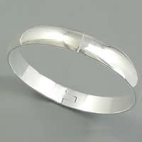 Brass Bracelets, silver color plated, nickel & cadmium free, 9.5mm Approx 59mm Approx 7.3 Inch 