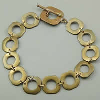 Brass Bracelets, Donut, plated Approx 8.5 Inch 