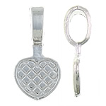 Zinc Alloy Glue on Bail, Heart, plated nickel, lead & cadmium free Approx Approx 