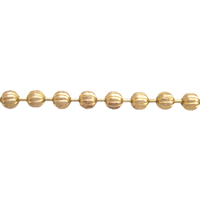 Brass Ball Chain, plated, corrugated 2.4mm 