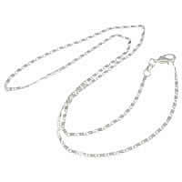 Messing Kabel-Verbindungs-Halsketten-Kette, plattiert, Valentino-Kette, keine, 4.5x1.6x0.6mm,12mm, Länge:18 ZollInch, verkauft von Strang