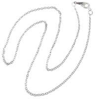 Brass Cable Link Necklace Chain, plated, oval chain 6mm Inch 