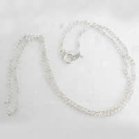 Messing Kabel-Verbindungs-Halsketten-Kette, plattiert, Twist oval, keine, 2mm, Länge:20 ZollInch, verkauft von Strang