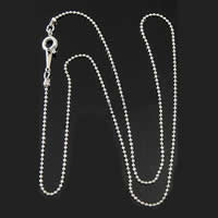 Messing Kabel-Verbindungs-Halsketten-Kette, plattiert, Kugelkette, keine, 1.2mm, Länge:17 ZollInch, 500SträngeStrang/Tasche, verkauft von Tasche